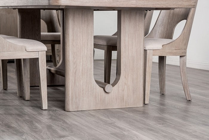 Sterling West White Oak 7-Piece Dining Room Set