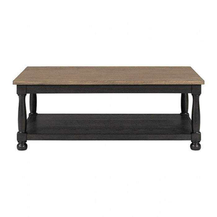 Neue Mills Weathered Black/Brown Rect Cocktail Table