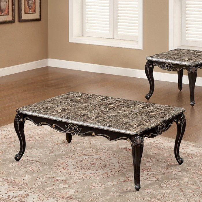 Albacete Dark Walnut Coffee Table by Furniture of America at Eve Furniture