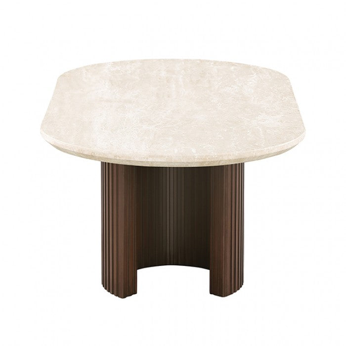 Alvik Light Beige Oval Coffee Table
