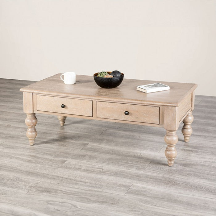 Chesapeake Light White Wash Rect. Cocktail Table