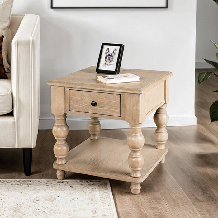 Chesapeake Light White Wash Square End Table