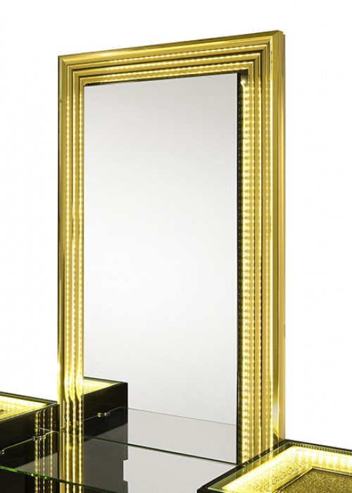 Lucida Black Vanity Set w/ Stool