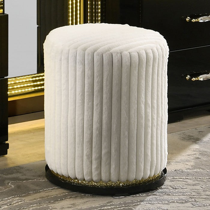 Lucida Black Vanity Set w/ Stool