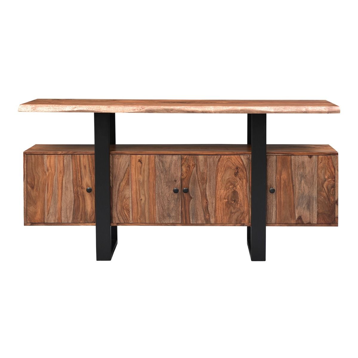 Miles 63" Live Edge Top Media Cabinet in Brownstone by Home Trends & Design at Eve Furniture