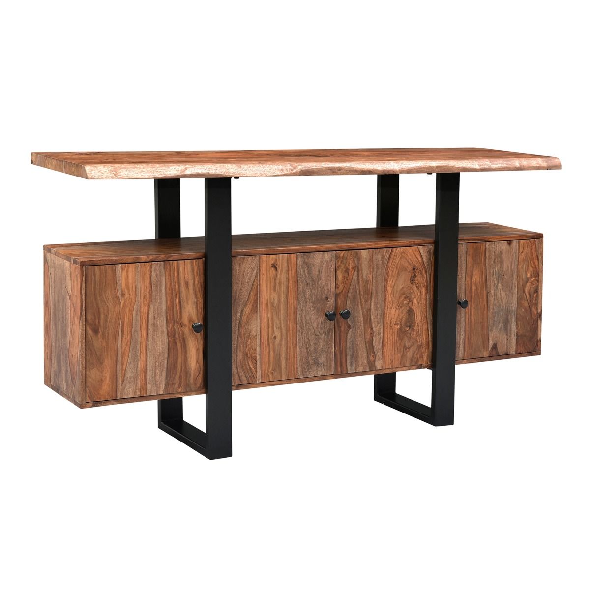 Miles 63" Live Edge Top Media Cabinet in Brownstone by Home Trends & Design at Eve Furniture