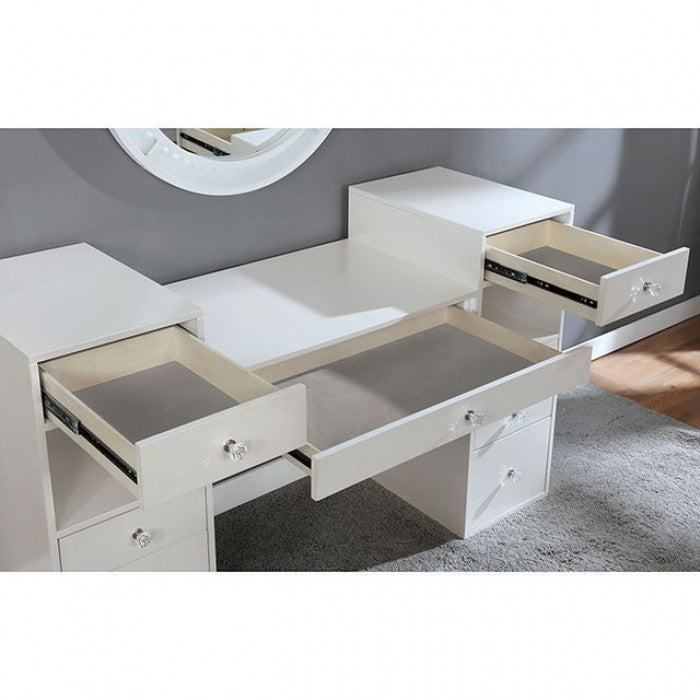 Yasmine Luminous White Vanity Set