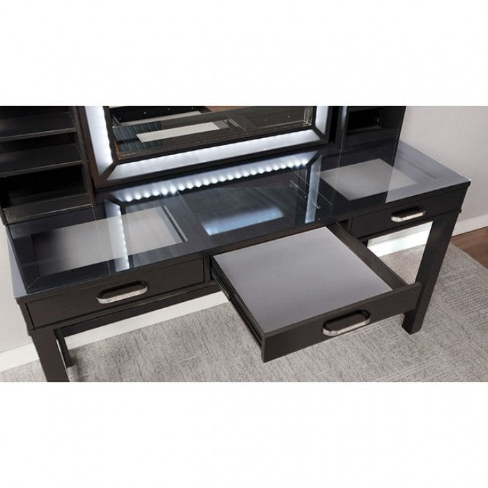 Stephanie Obsidian Gray Vanity Set