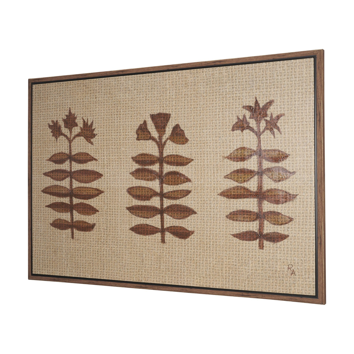 Folk Flowers by Mercana Studio Hand-Embellished Textured Framed Canvas Artwork by Mercana at Eve Furniture
