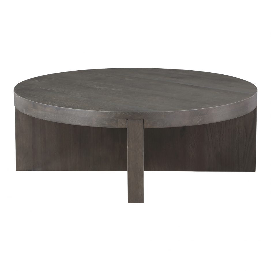 Folke Round Coffee Table Dark Brown by Moe's Home at Eve Furniture