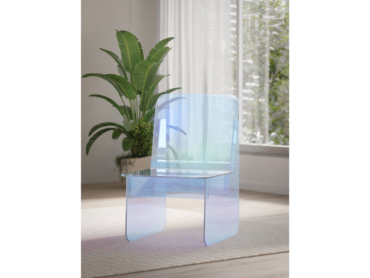 Fomo Honeyberry Iridescent Acrylic Accent Chair by Modus Furniture at Eve Furniture