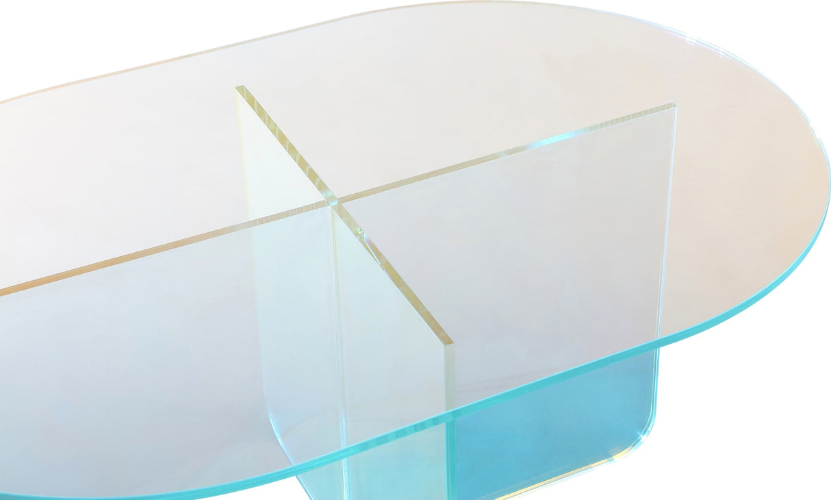 Fomo Iridescent Glass Coffee Table by Modus Furniture at Eve Furniture