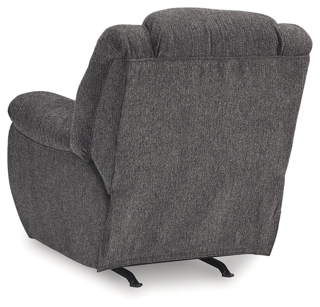 Foreside Charcoal Performance Fabric Manual Rocker Recliner by Ashley at Eve Furniture
