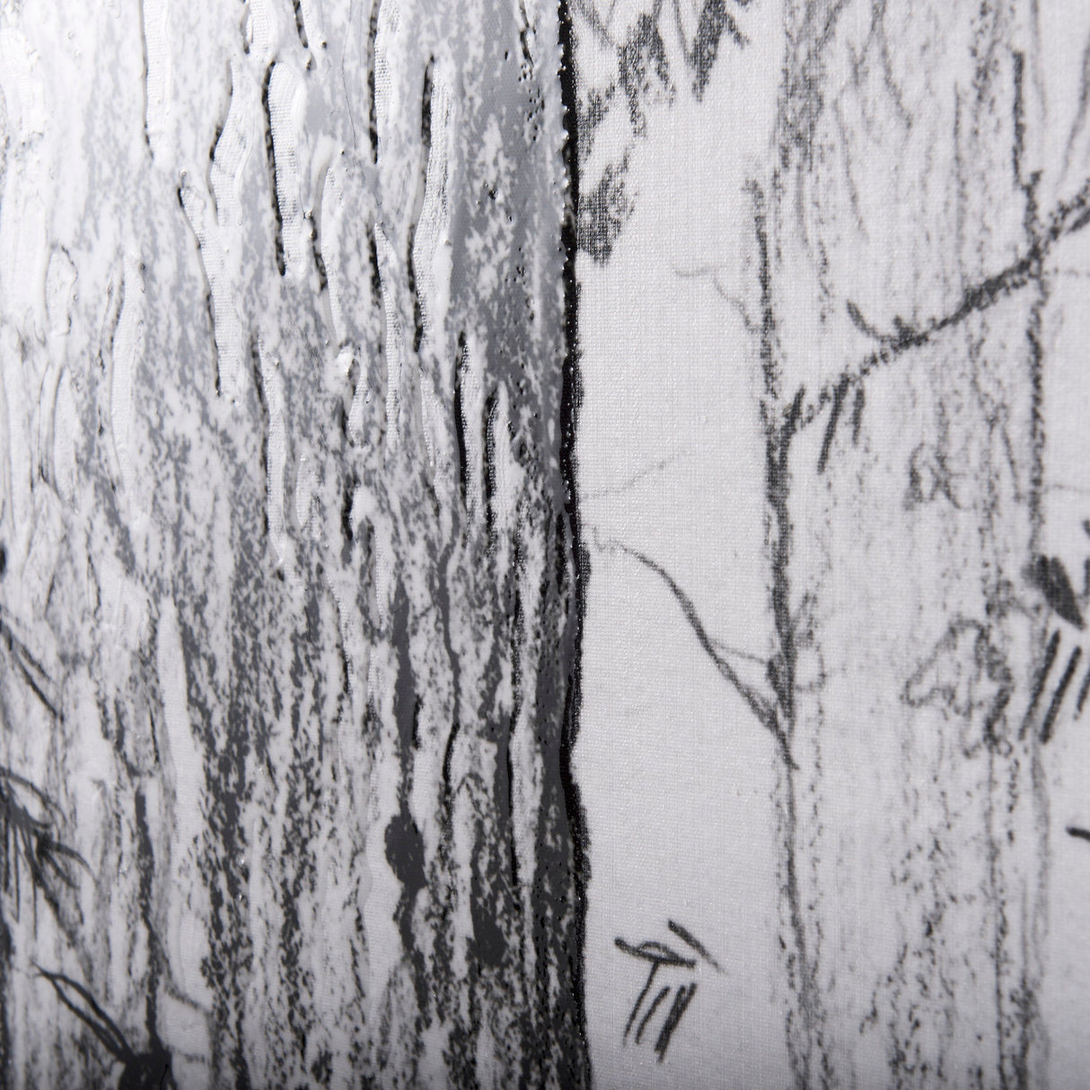 Forest BW I by Ariana a Hand Embellished Textured Canvas by Mercana at Eve Furniture