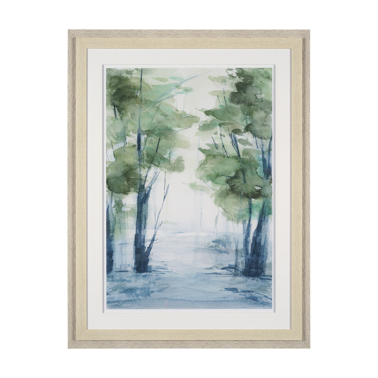 Forest Dew II by Mercana Studio a Hand Embellished Textured Framed Art Print Matted under Glass by Mercana at Eve Furniture