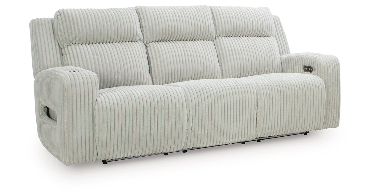 Forest Lake Alloy Power Reclining Sofa and Loveseat by Ashley at Eve Furniture