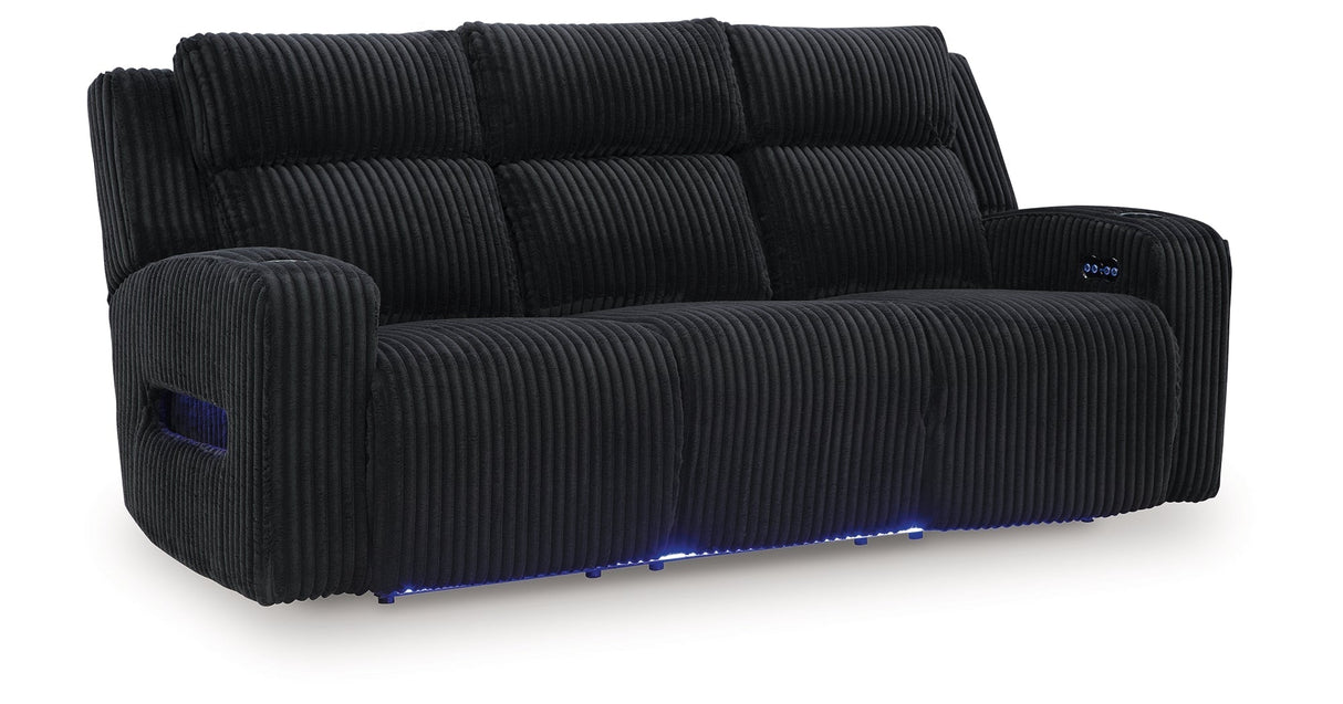 Forest Lake Black Power Reclining Sofa and Loveseat by Ashley at Eve Furniture