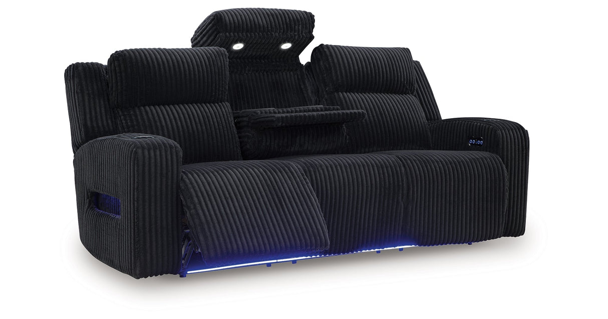 Forest Lake Black Power Reclining Sofa and Loveseat by Ashley at Eve Furniture