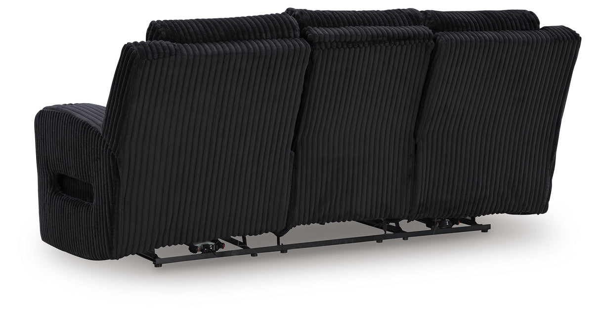 Forest Lake Black Power Reclining Sofa and Loveseat by Ashley at Eve Furniture