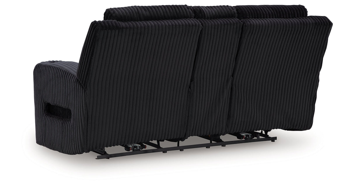 Forest Lake Black Power Reclining Sofa and Loveseat by Ashley at Eve Furniture