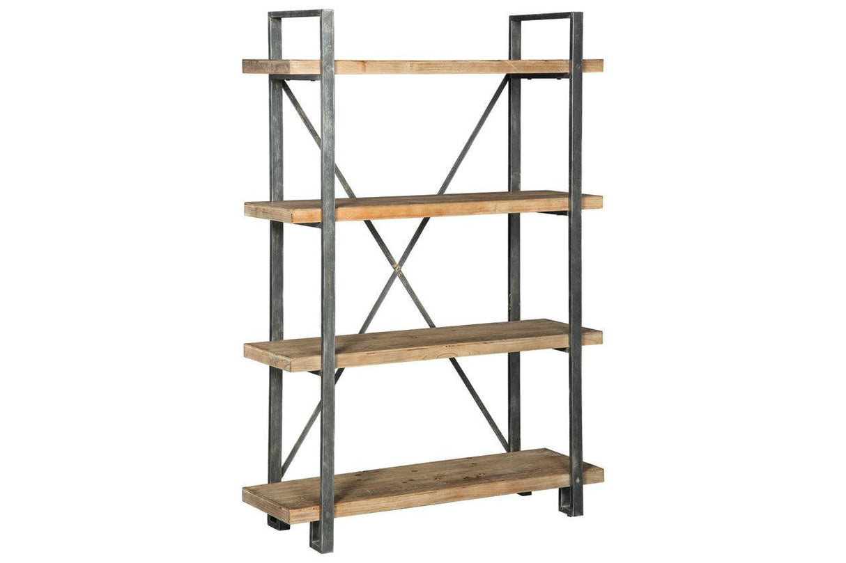 Forestmin Brown/Black Bookcase by Ashley at Eve Furniture