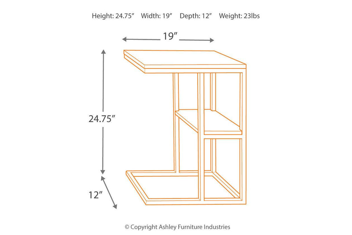 Forestmin Natural/Black Accent Table by Ashley at Eve Furniture