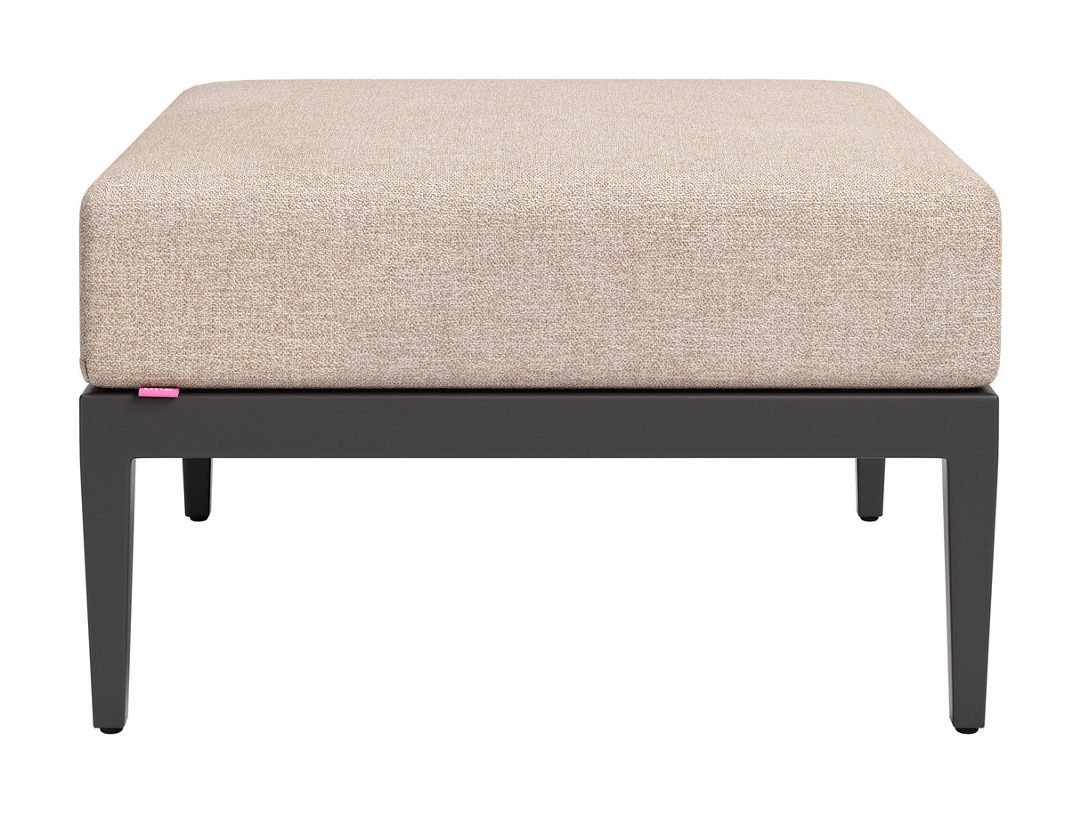 Foret Black Outdoor Ottoman by Zuomod at Eve Furniture