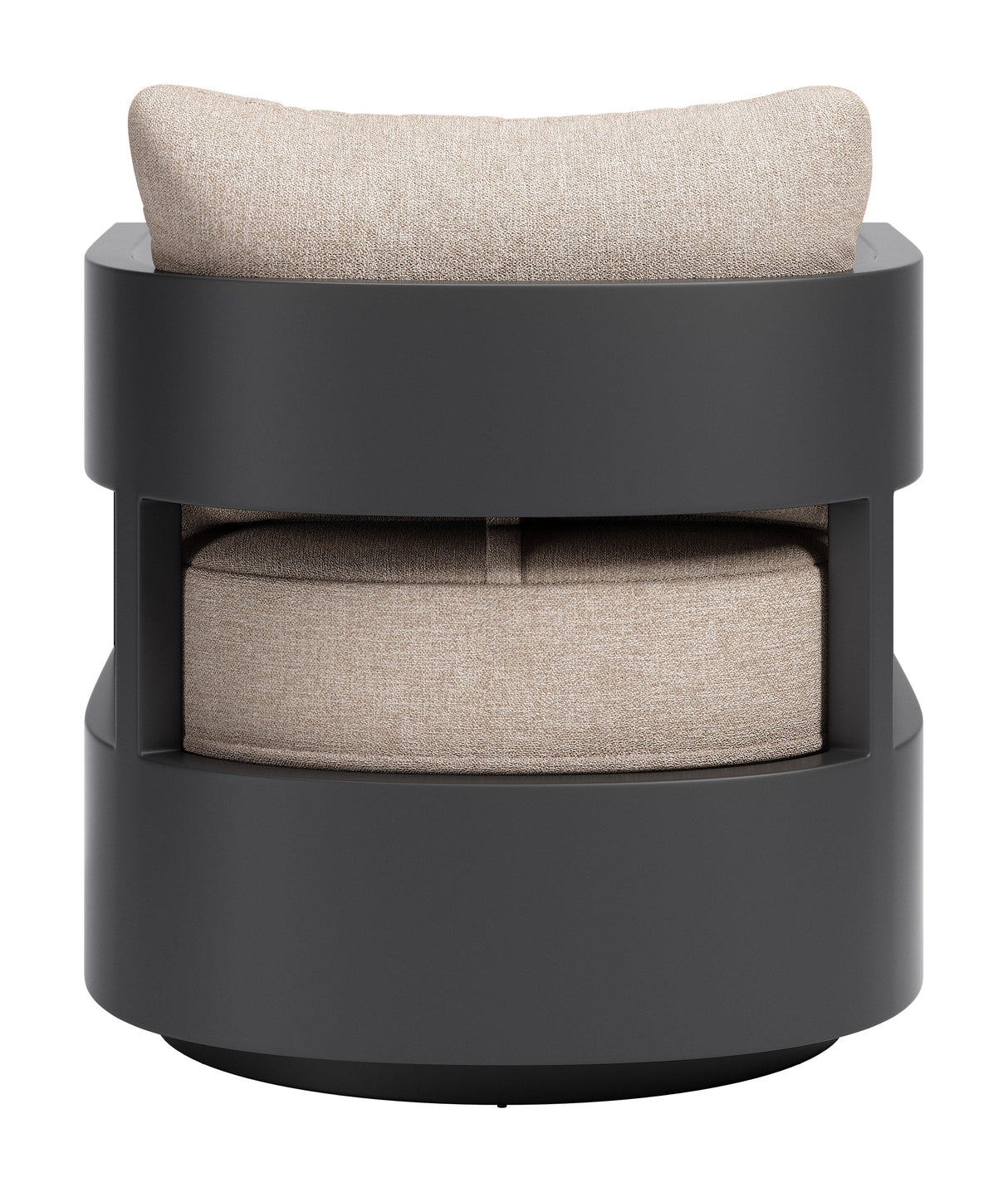 Foret Black Outdoor Swivel Chair by Zuomod at Eve Furniture