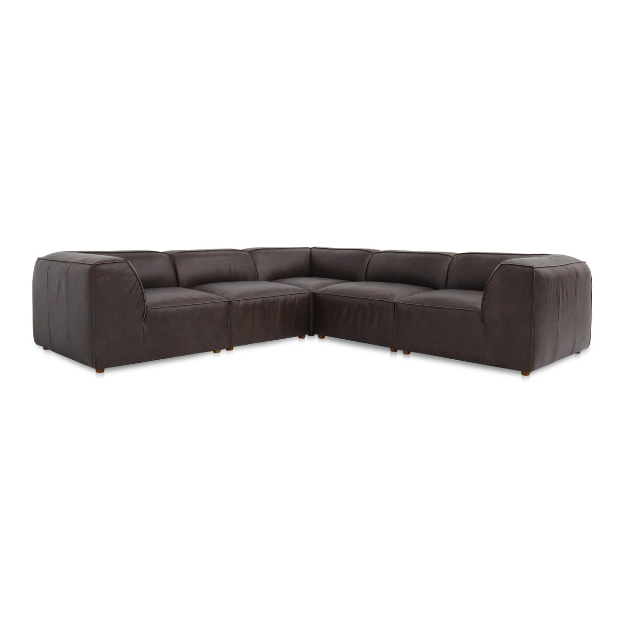 Form Classic L-Shaped Modular Sectional Espresso Brown by Moe's Home at Eve Furniture