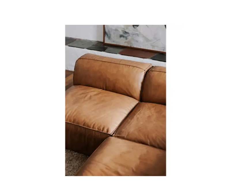 Form Slipper Chair Sonoran Tan Leather by Moe's Home at Eve Furniture