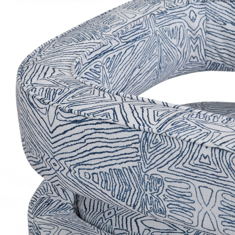 Forma Blue/White Accent Chair by Crestview at Eve Furniture