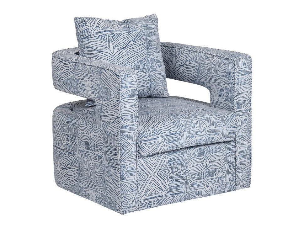 Forma Blue/White Accent Chair by Crestview at Eve Furniture