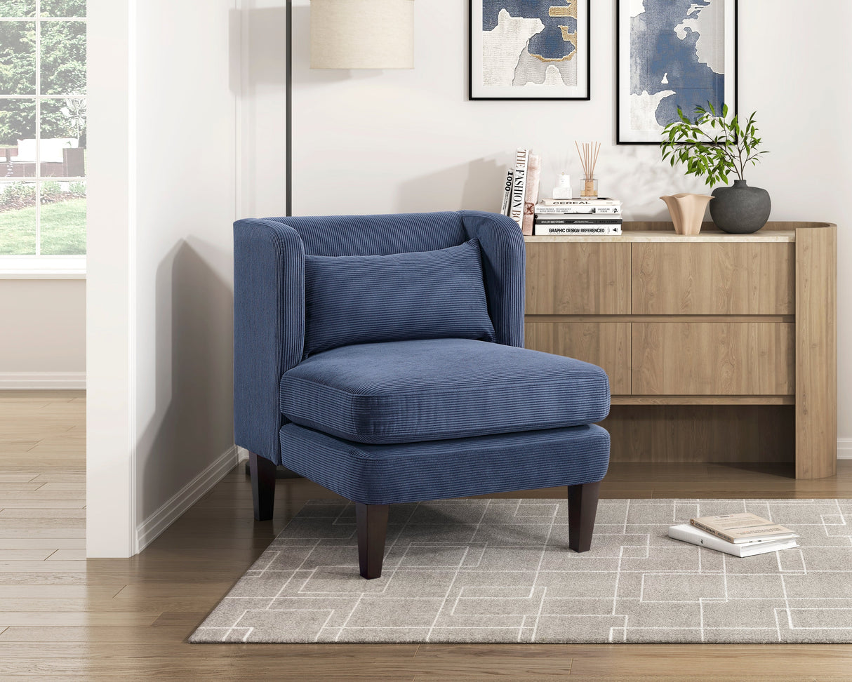 Forrester Blue Accent Chair by Homelegance at Eve Furniture