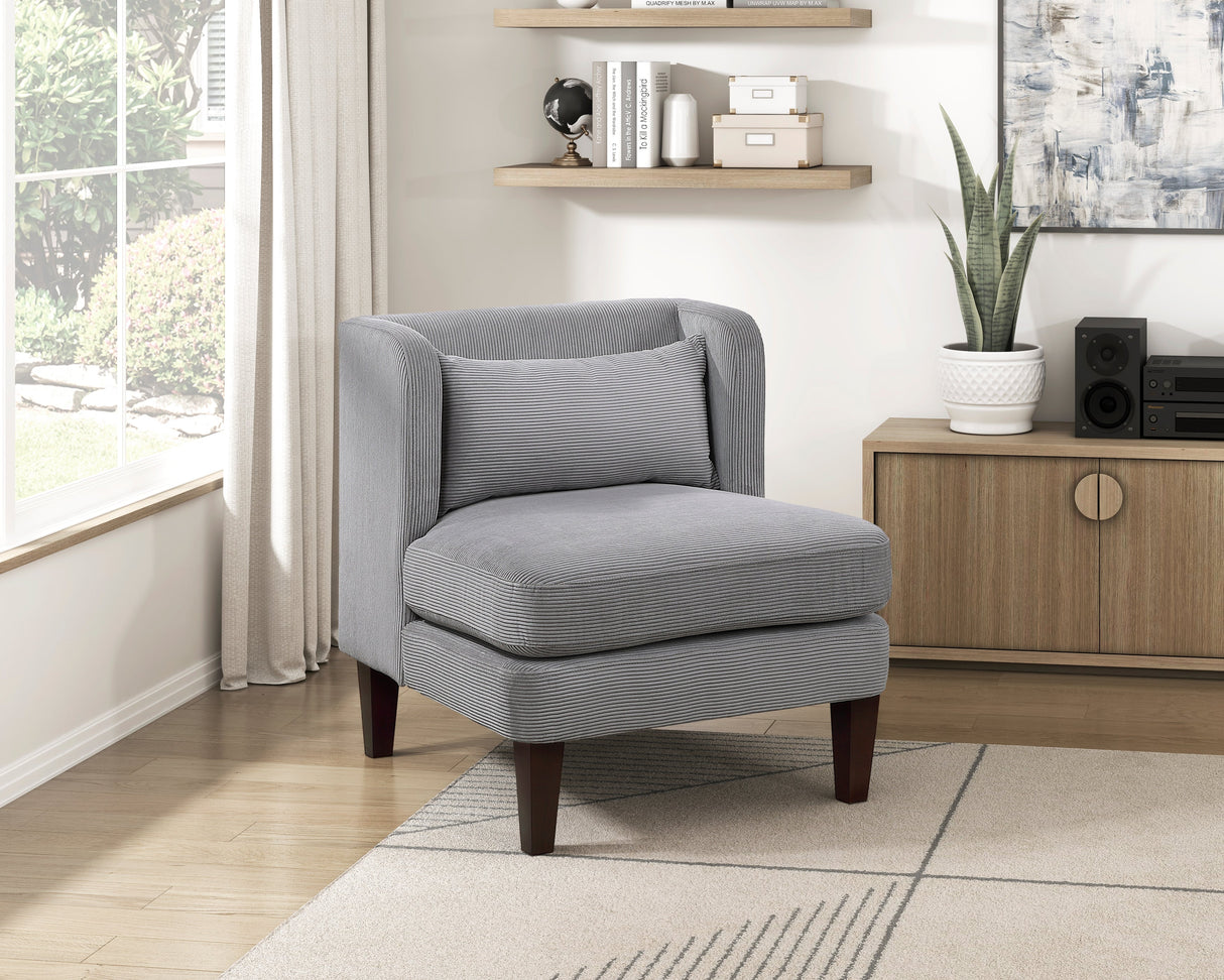 Forrester Dark Gray Accent Chair by Homelegance at Eve Furniture