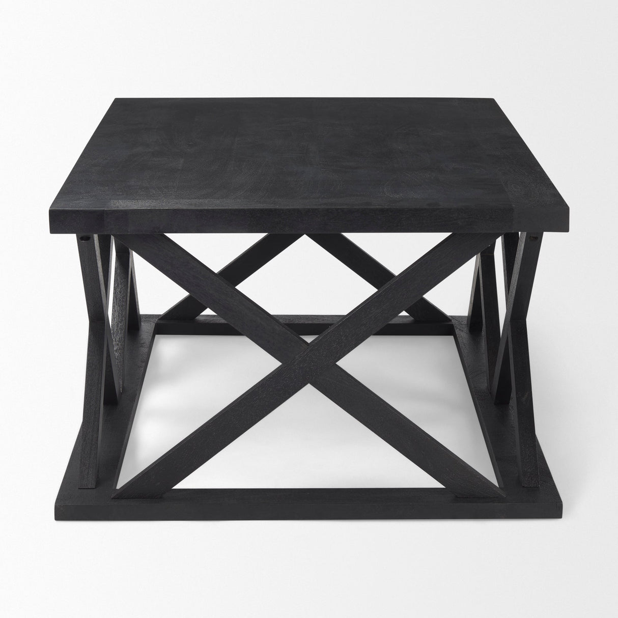 Forsey Black Wood Rectangular Coffee Table by Mercana at Eve Furniture