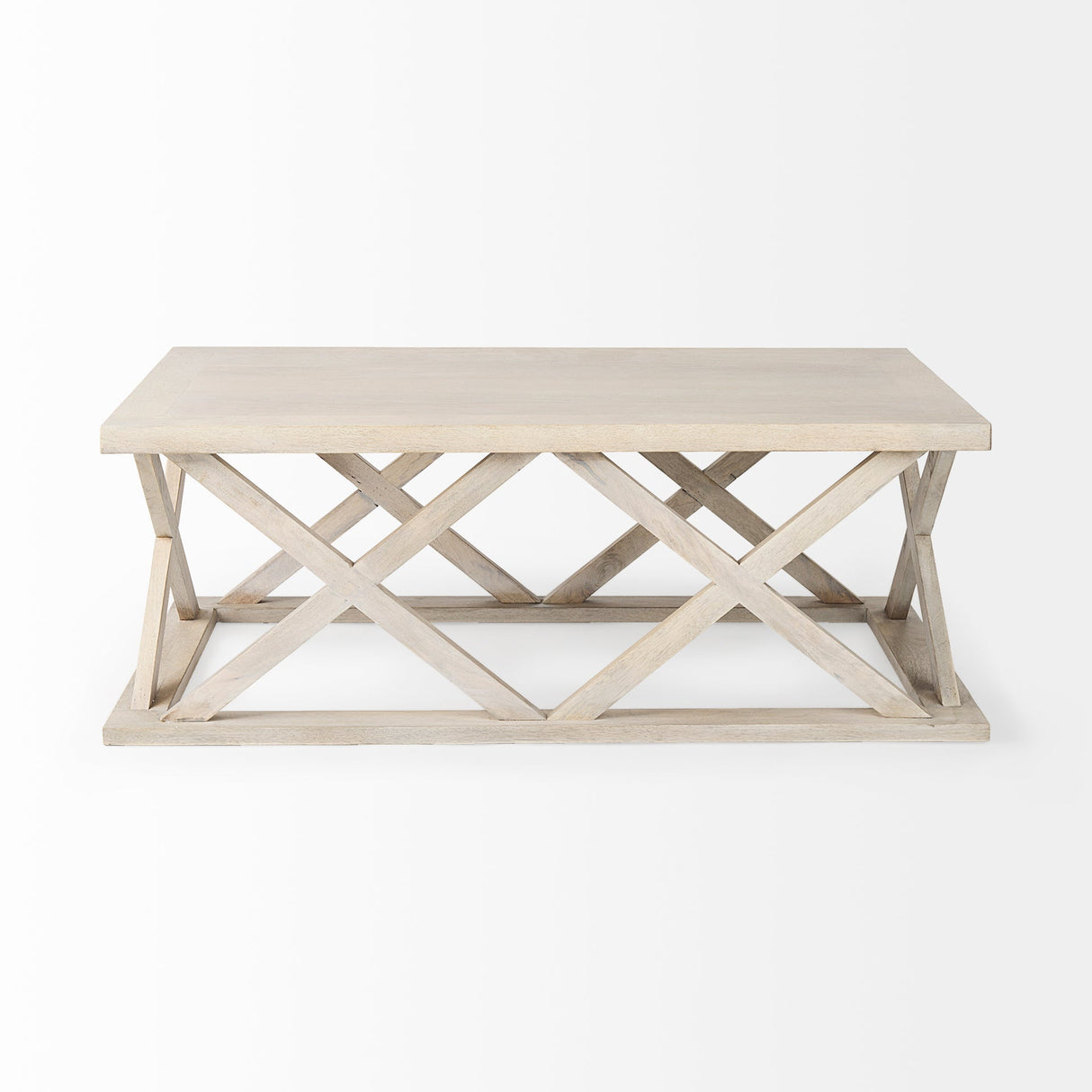 Forsey Blonde Wood Rectangular Coffee Table by Mercana at Eve Furniture