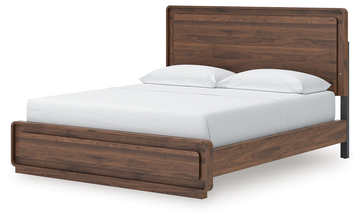 Fortlorn Walnut Brown California King Panel Bed by Ashley at Eve Furniture