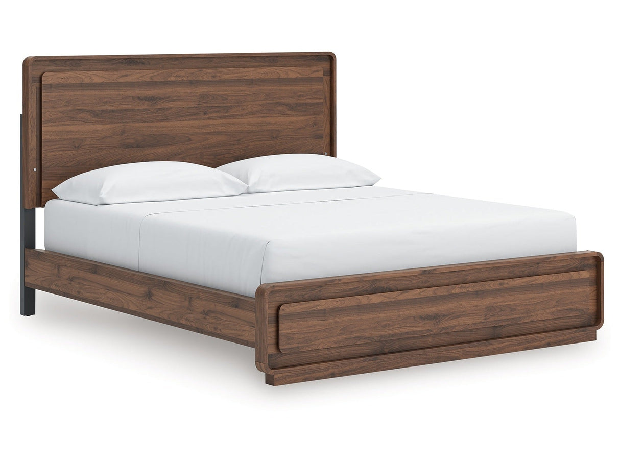 Fortlorn Walnut Brown California King Panel Bed by Ashley at Eve Furniture