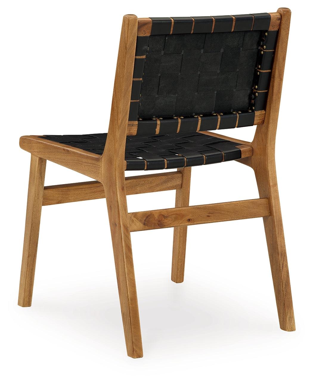 Fortmaine Brown/Black Dining Chair, Set of 2 by Ashley at Eve Furniture