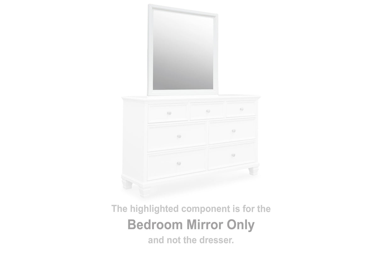 Fortman White Bedroom Mirror (Mirror Only) by Ashley at Eve Furniture
