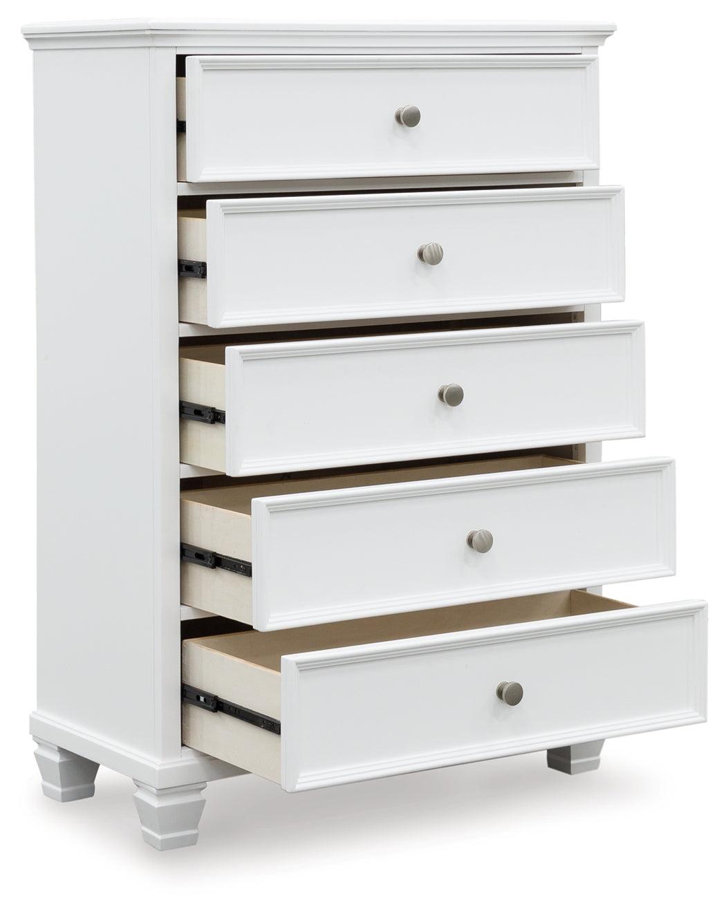 Fortman White Chest of Drawers by Ashley at Eve Furniture