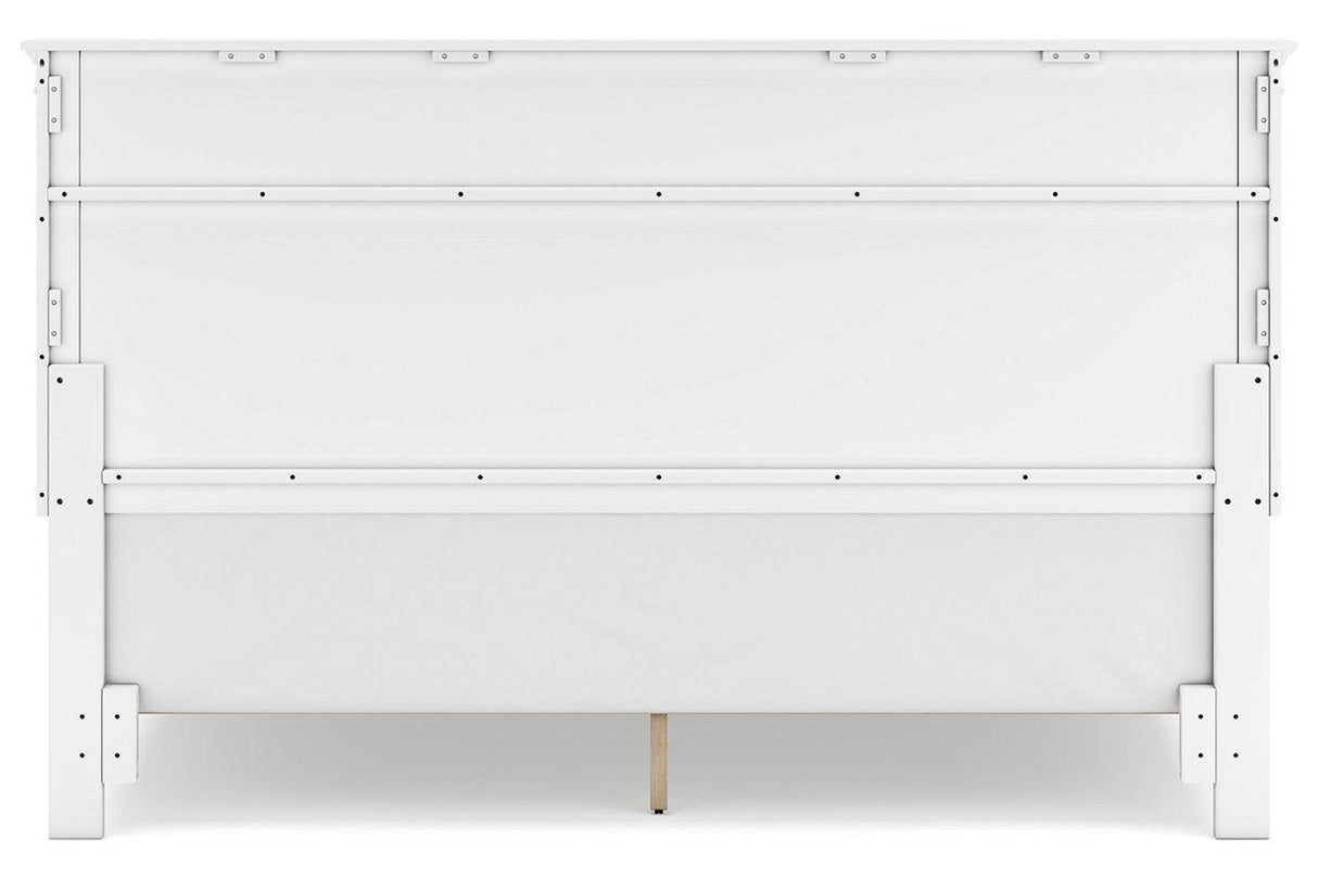 Fortman White King Panel Bed by Ashley at Eve Furniture