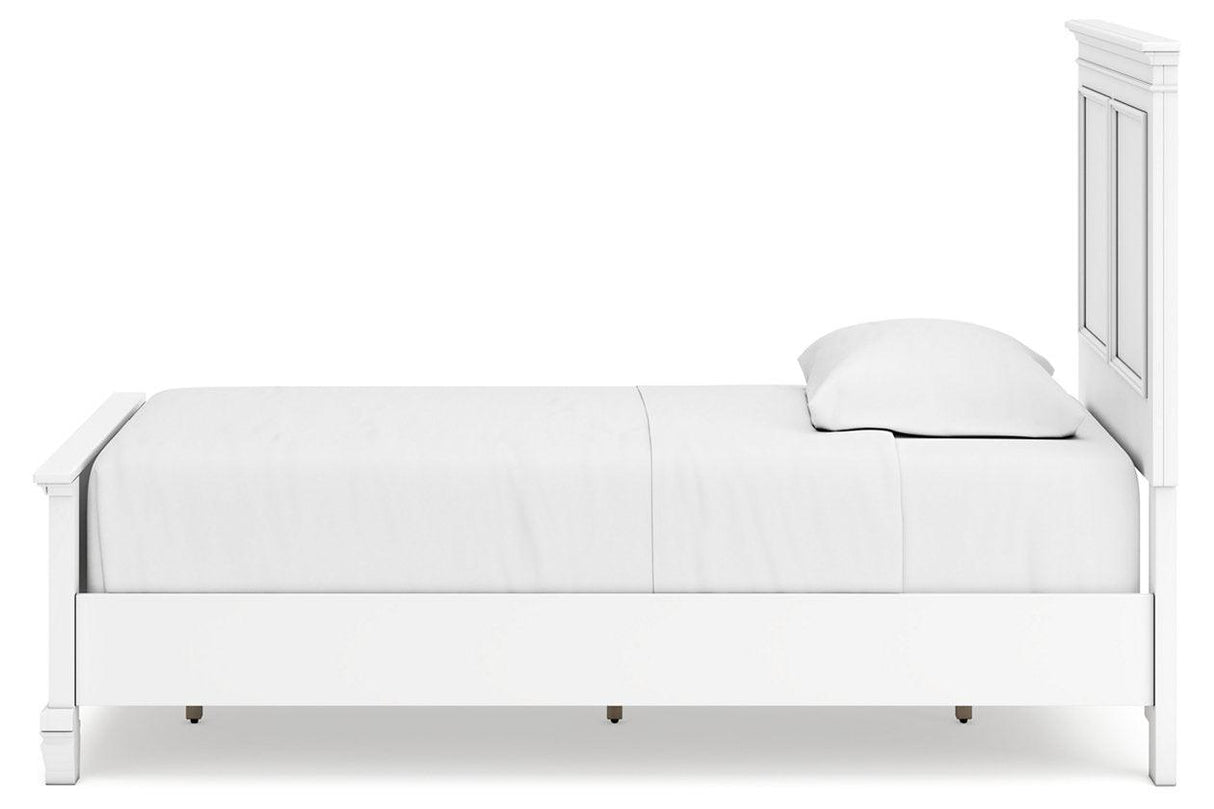 Fortman White Twin Panel Bed by Ashley at Eve Furniture