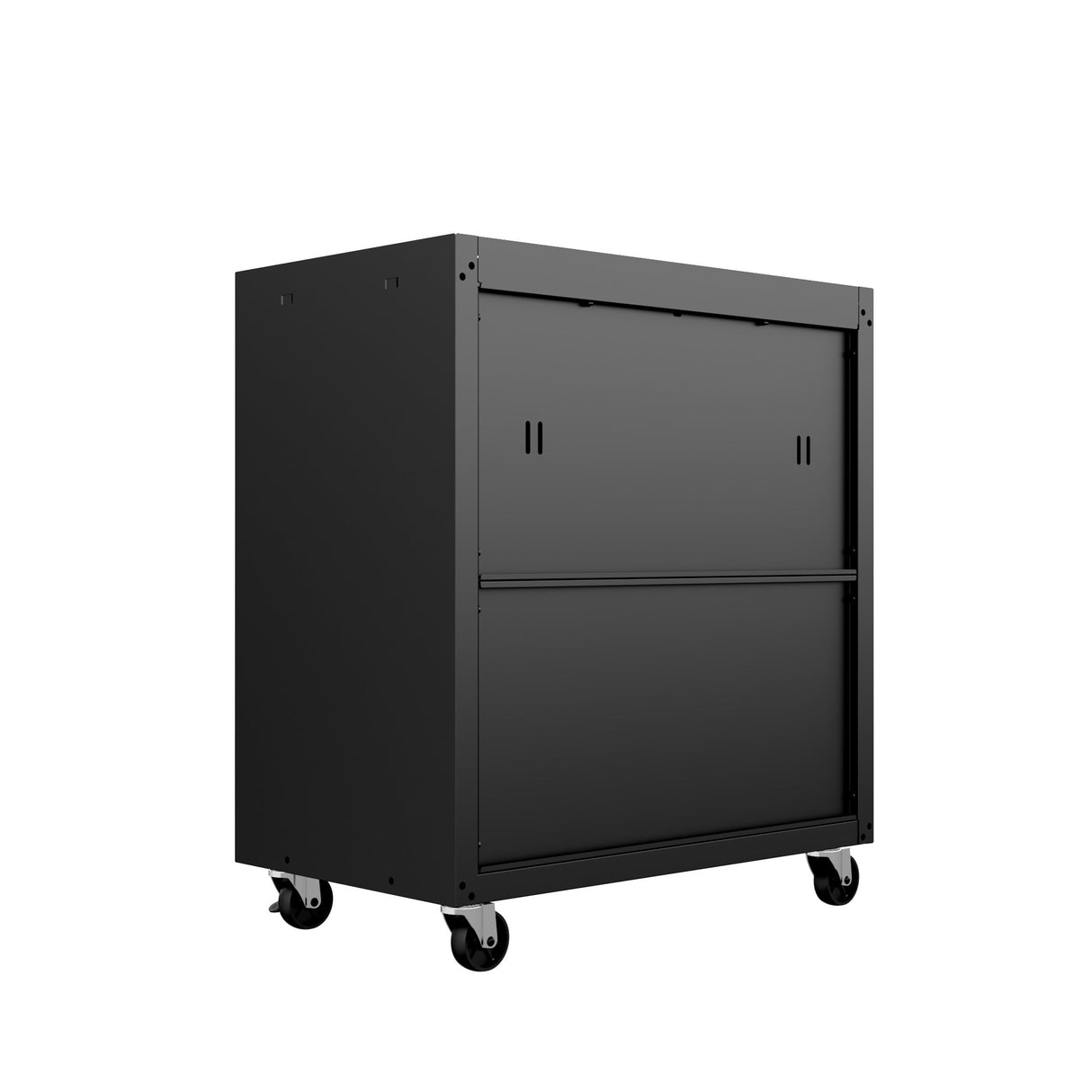 Fortress 31.5" Mobile Garage Cabinet with Shelves in Charcoal Grey by Manhattan Comfort at Eve Furniture