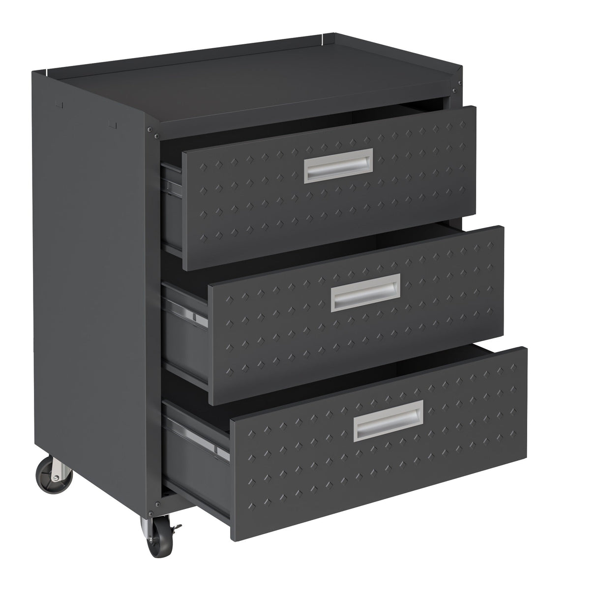 Fortress 31.5" Mobile Garage Chest with Drawers in Charcoal Grey by Manhattan Comfort at Eve Furniture