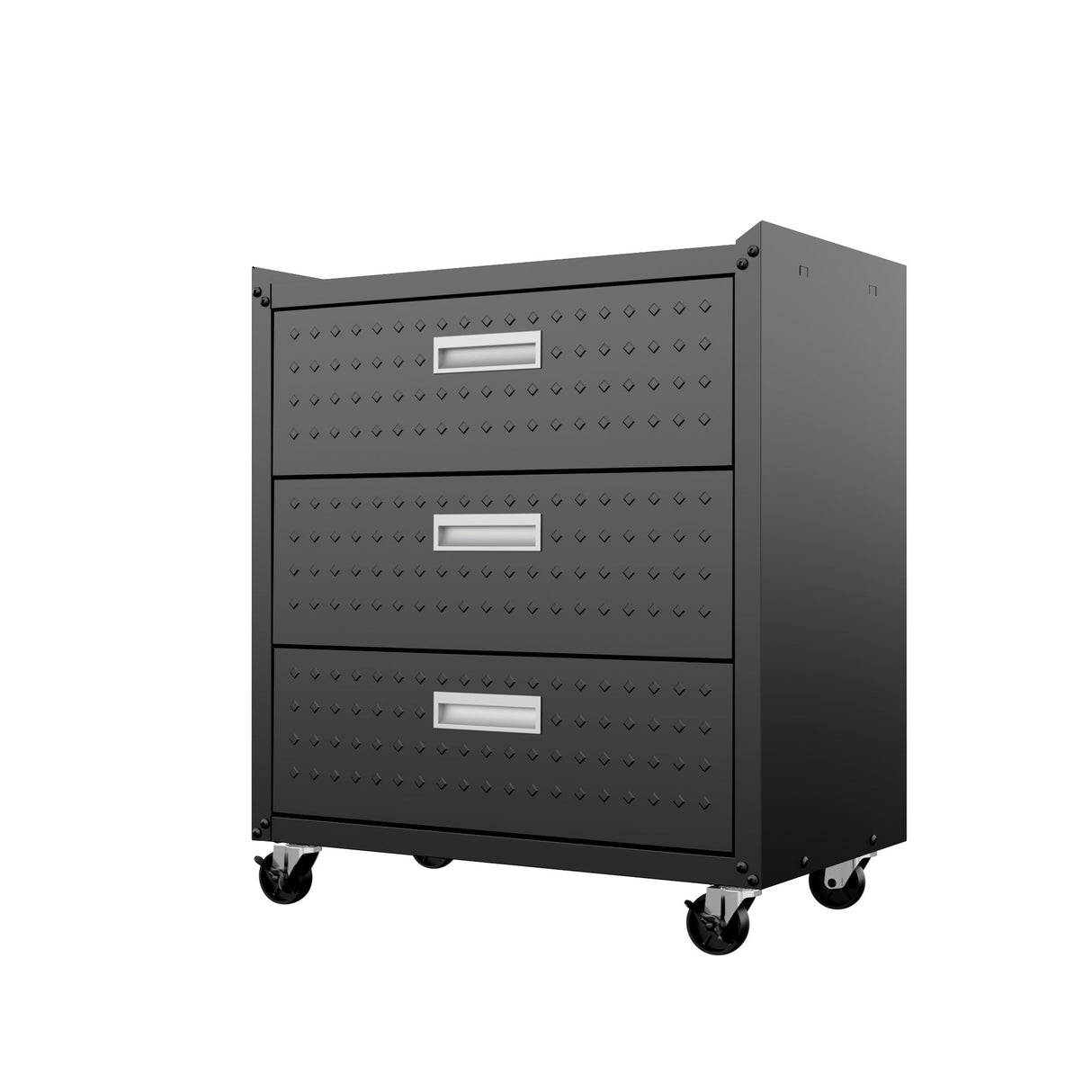 Fortress 31.5" Mobile Garage Chest with Drawers in Charcoal Grey by Manhattan Comfort at Eve Furniture