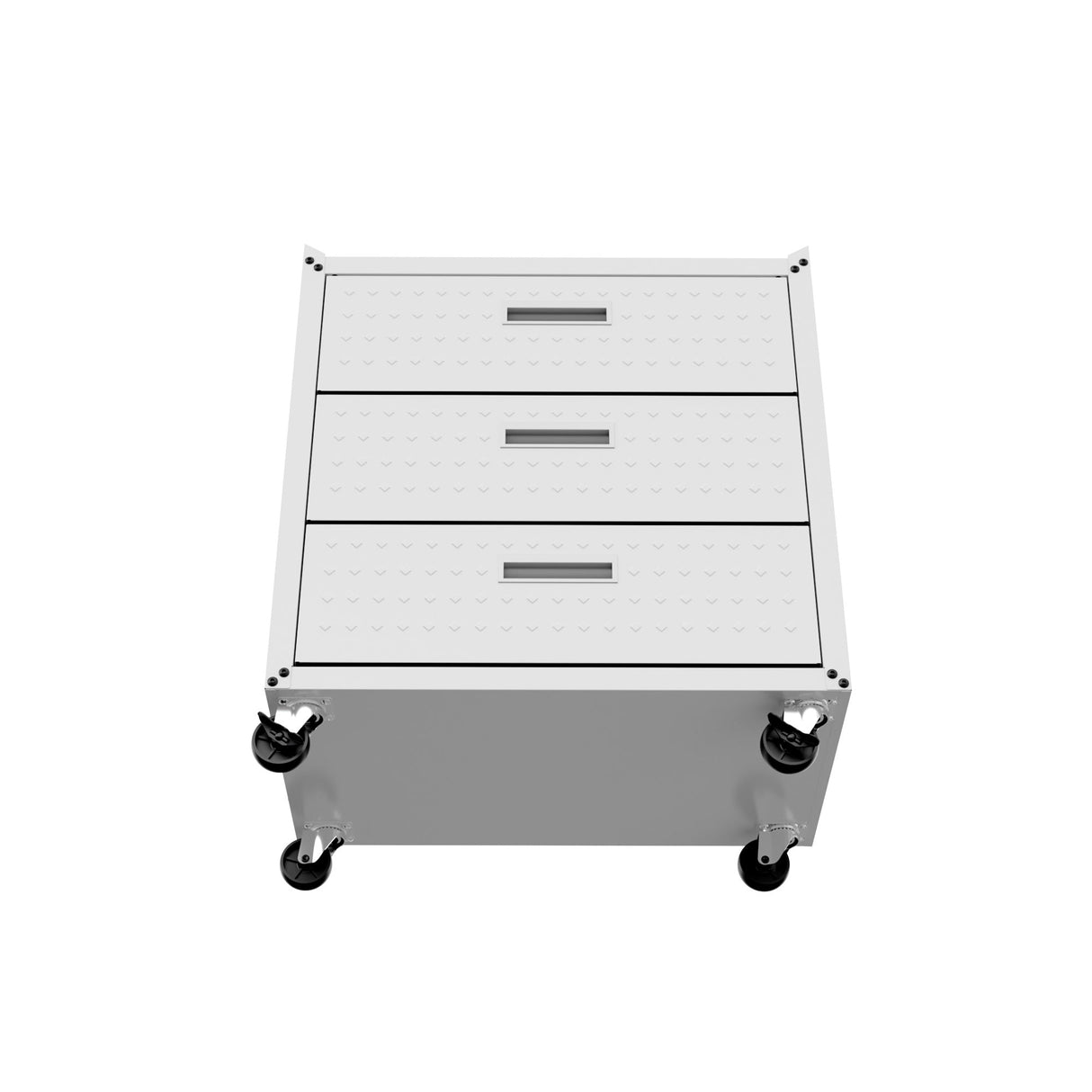 Fortress 31.5" Mobile Garage Chest with Drawers in White by Manhattan Comfort at Eve Furniture