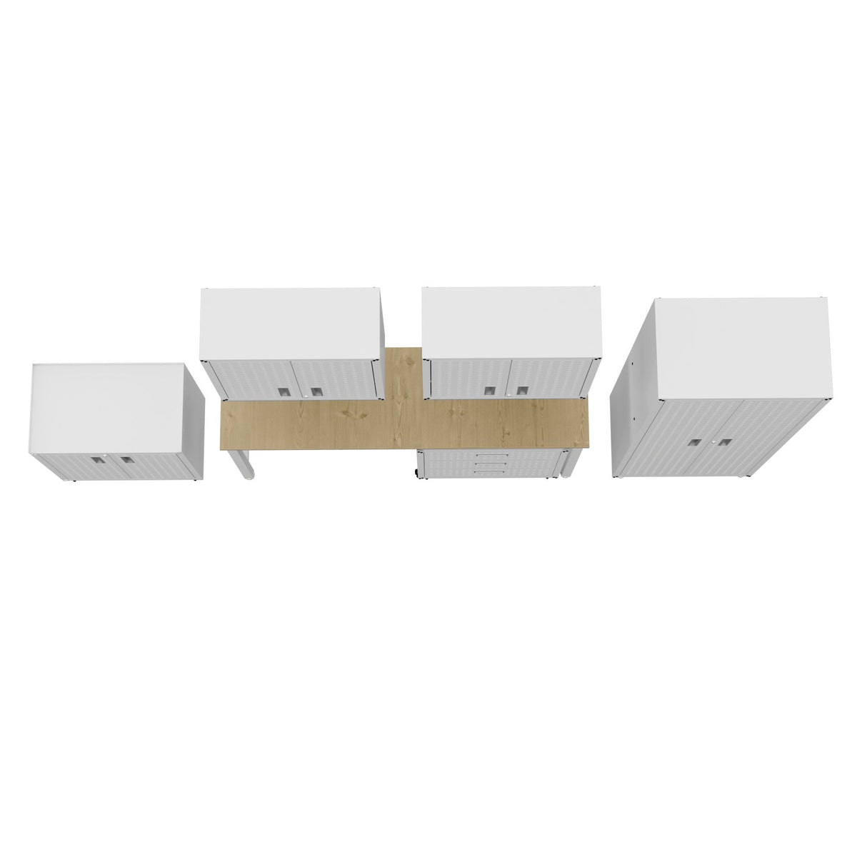 Fortress 6-Piece Garage Set in White by Manhattan Comfort at Eve Furniture