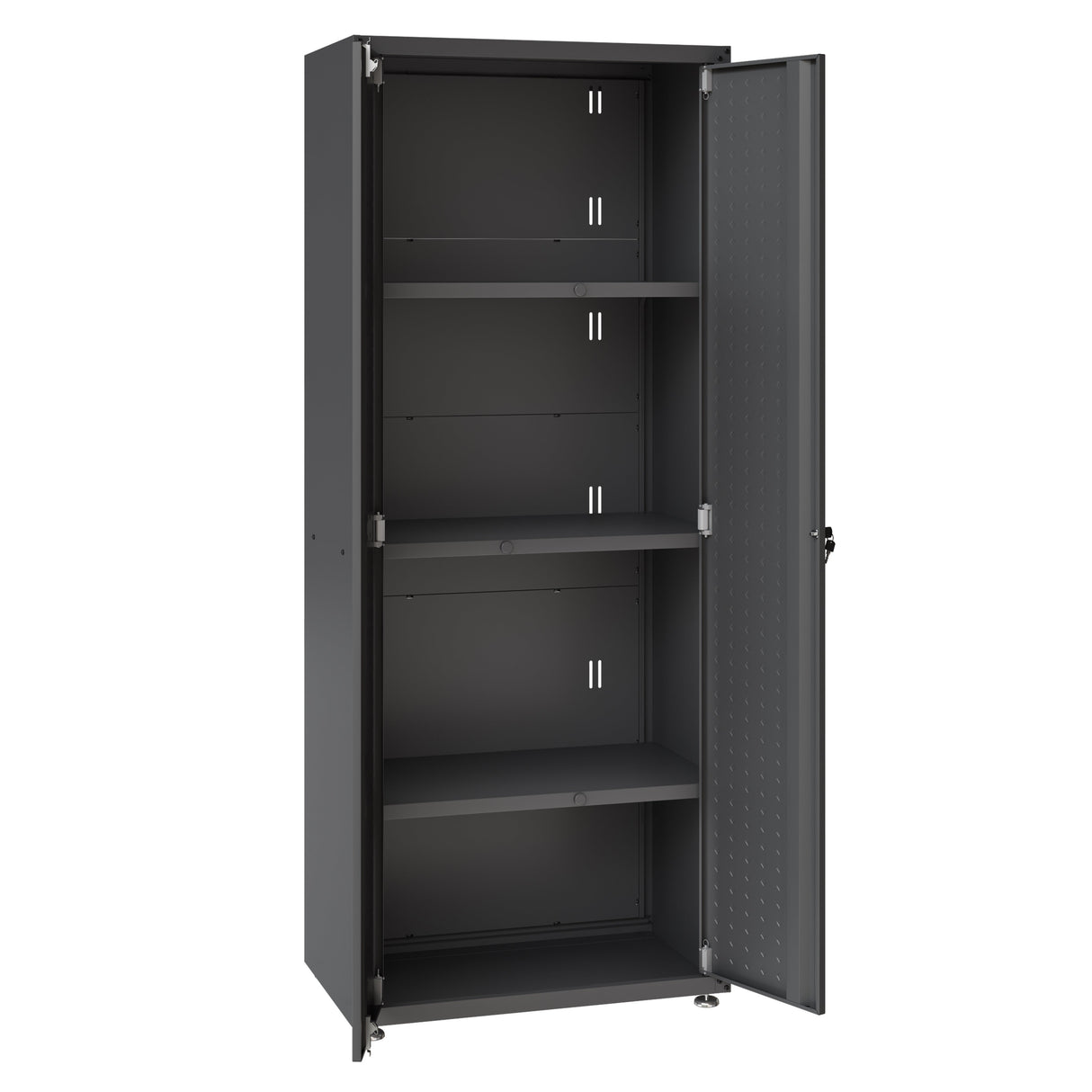 Fortress 74.8" Tall Garage Cabinet in Charcoal Grey by Manhattan Comfort at Eve Furniture
