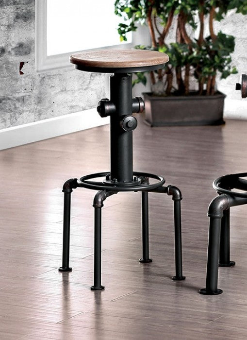 Foskey Antique Black Bar Chair Set of 2 by Furniture of America at Eve Furniture